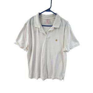Brooks Brothers Men's Polo Shirt Orginal Fit Short Sleeve White Size L Classic